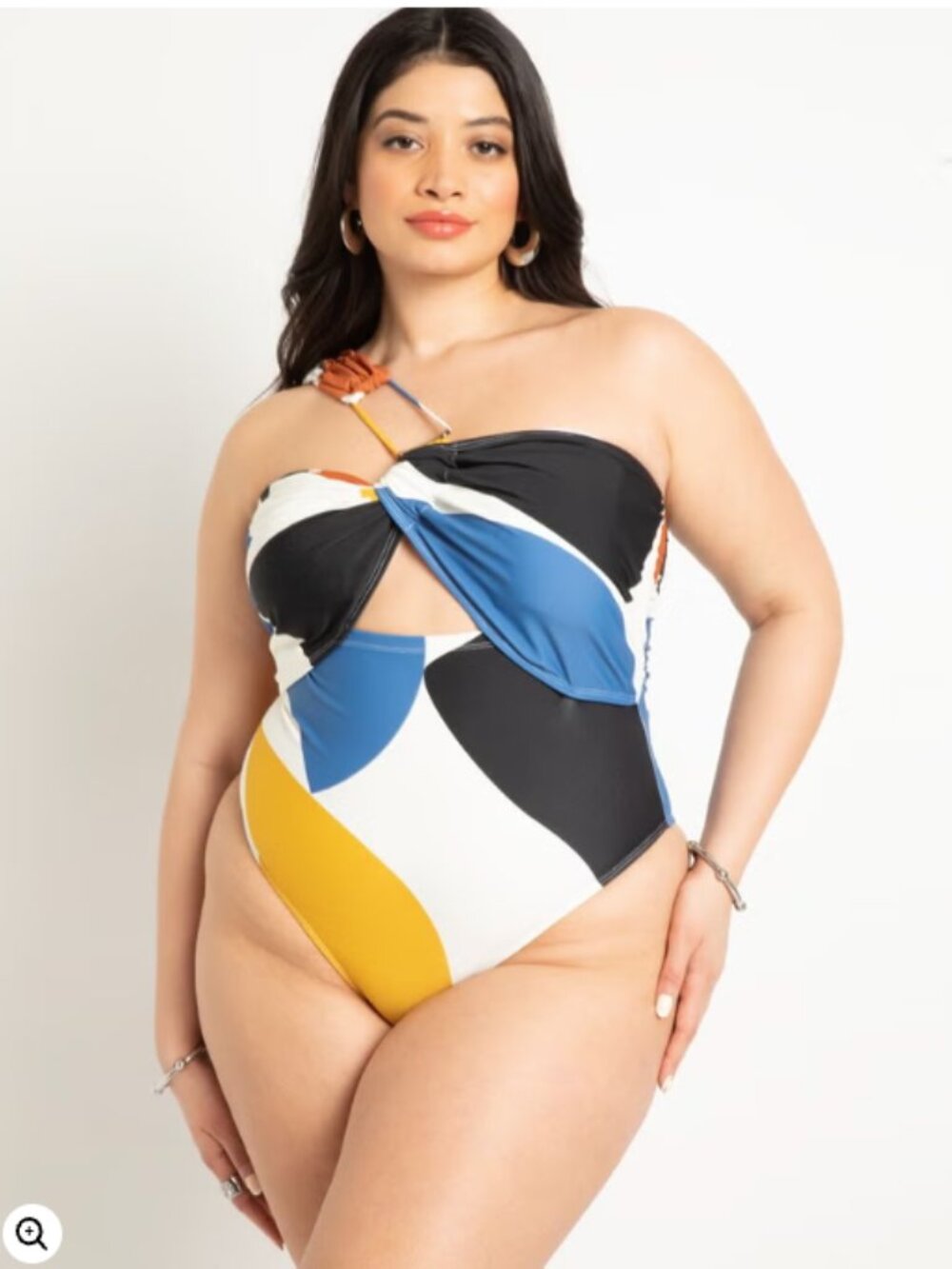 Eloquii One Shoulder Cutout Detail Swimsuit | Size 20
